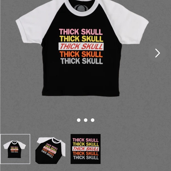Official Paramore Thick Skull Baby Raglan T Shirt - Size S - NEW! - Picture 4 of 4